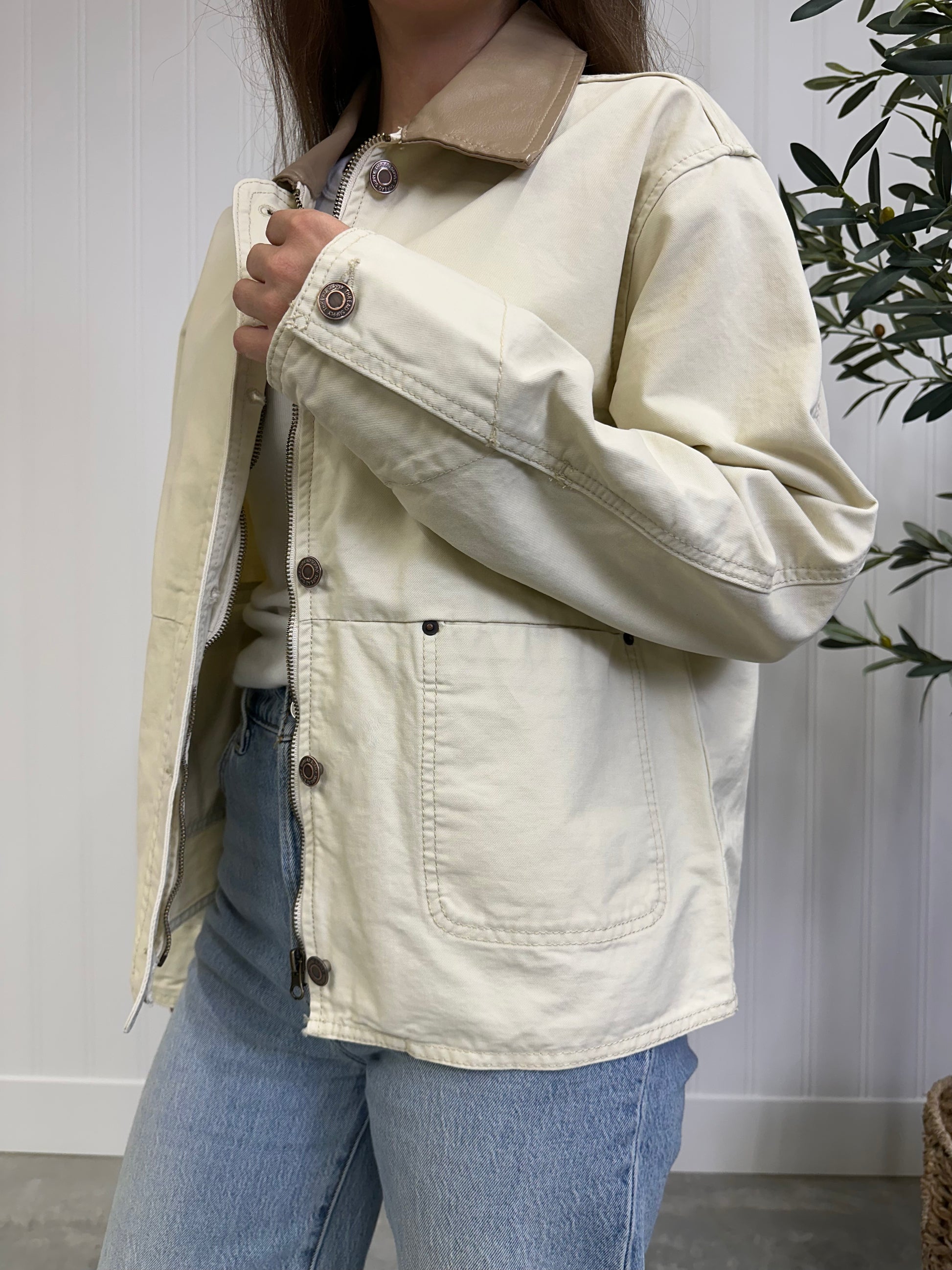 The Paige Barn Jacket in Ecru