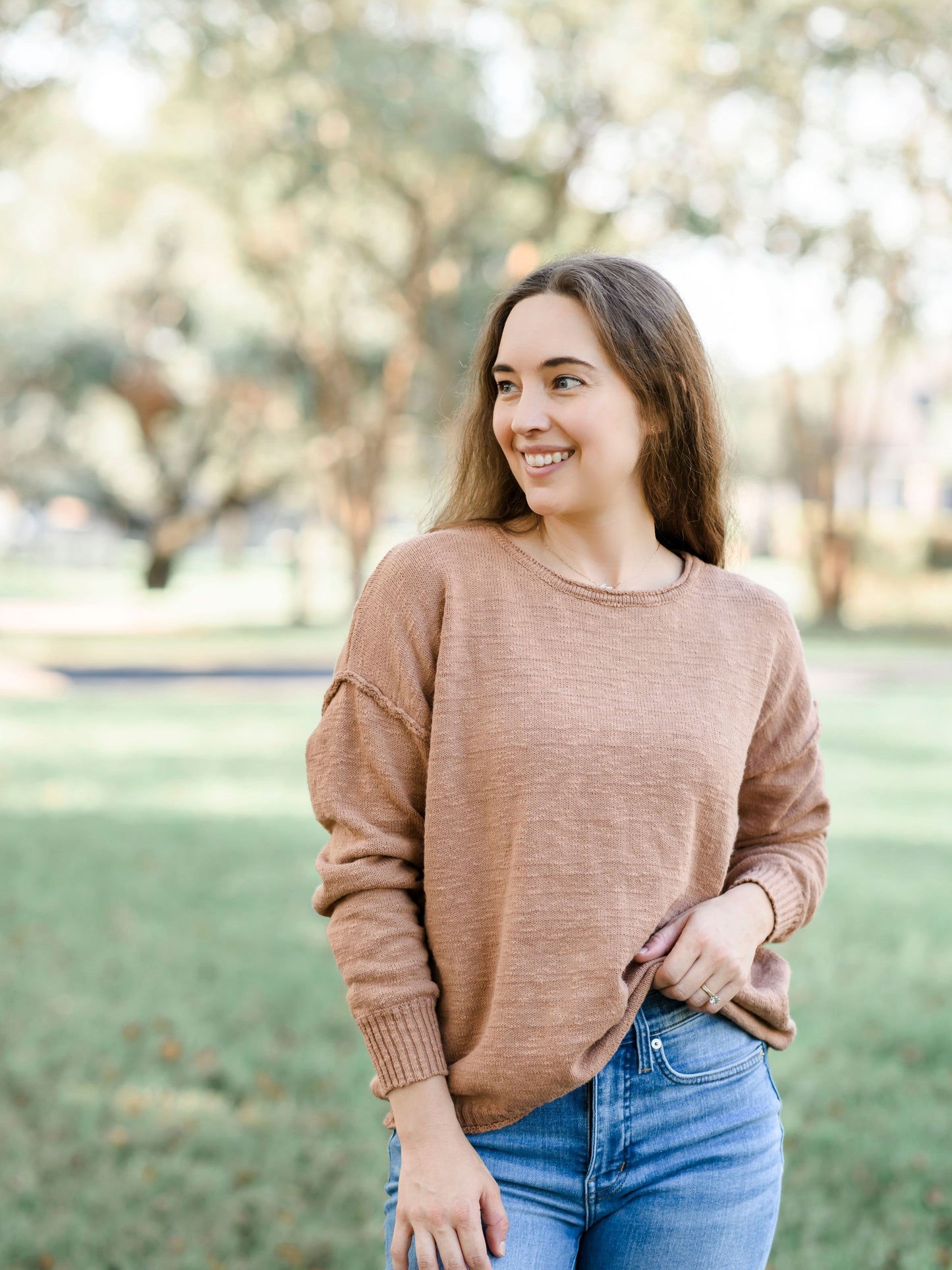 Terracotta Textured Sweater