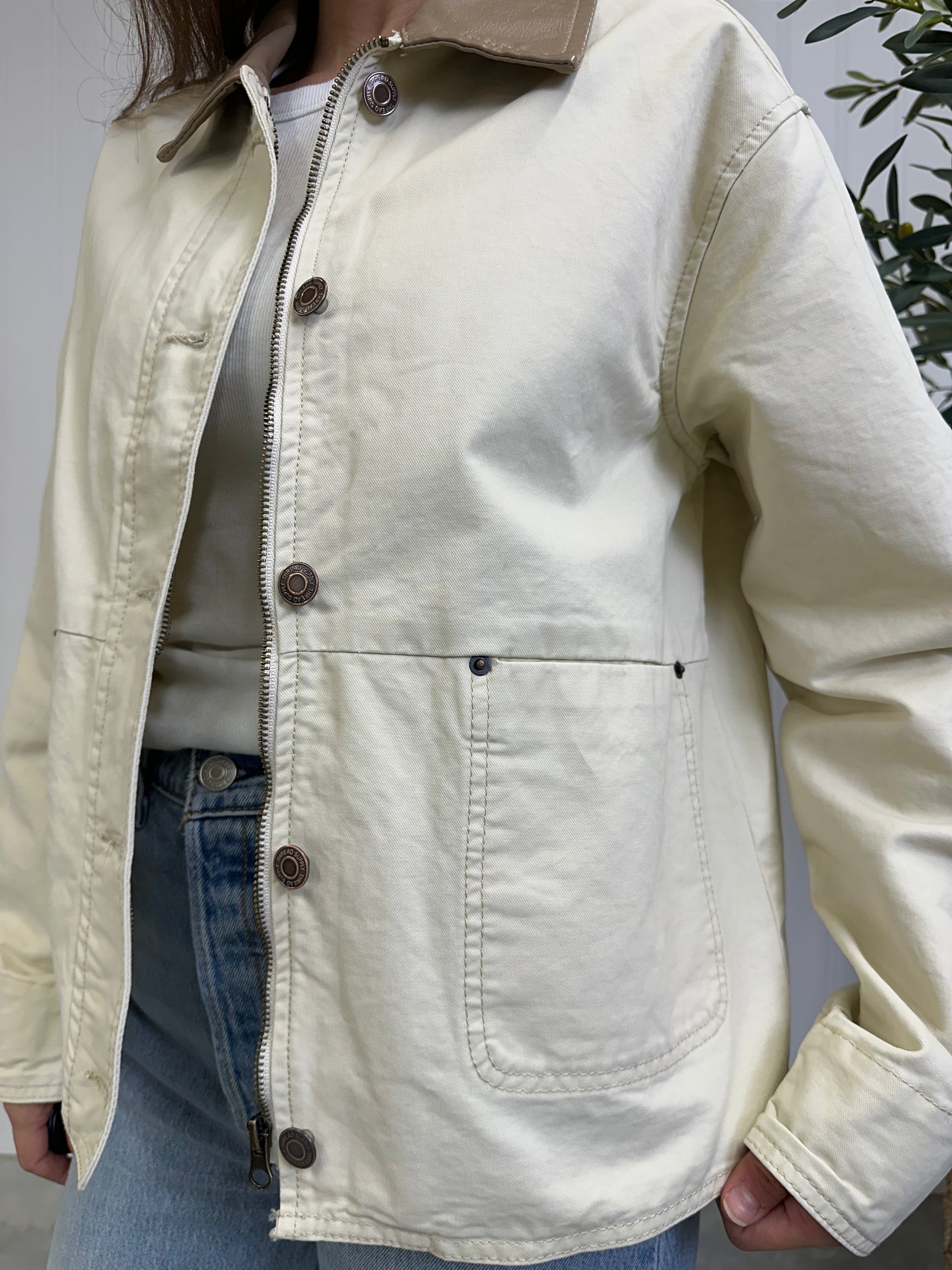 The Paige Barn Jacket in Ecru