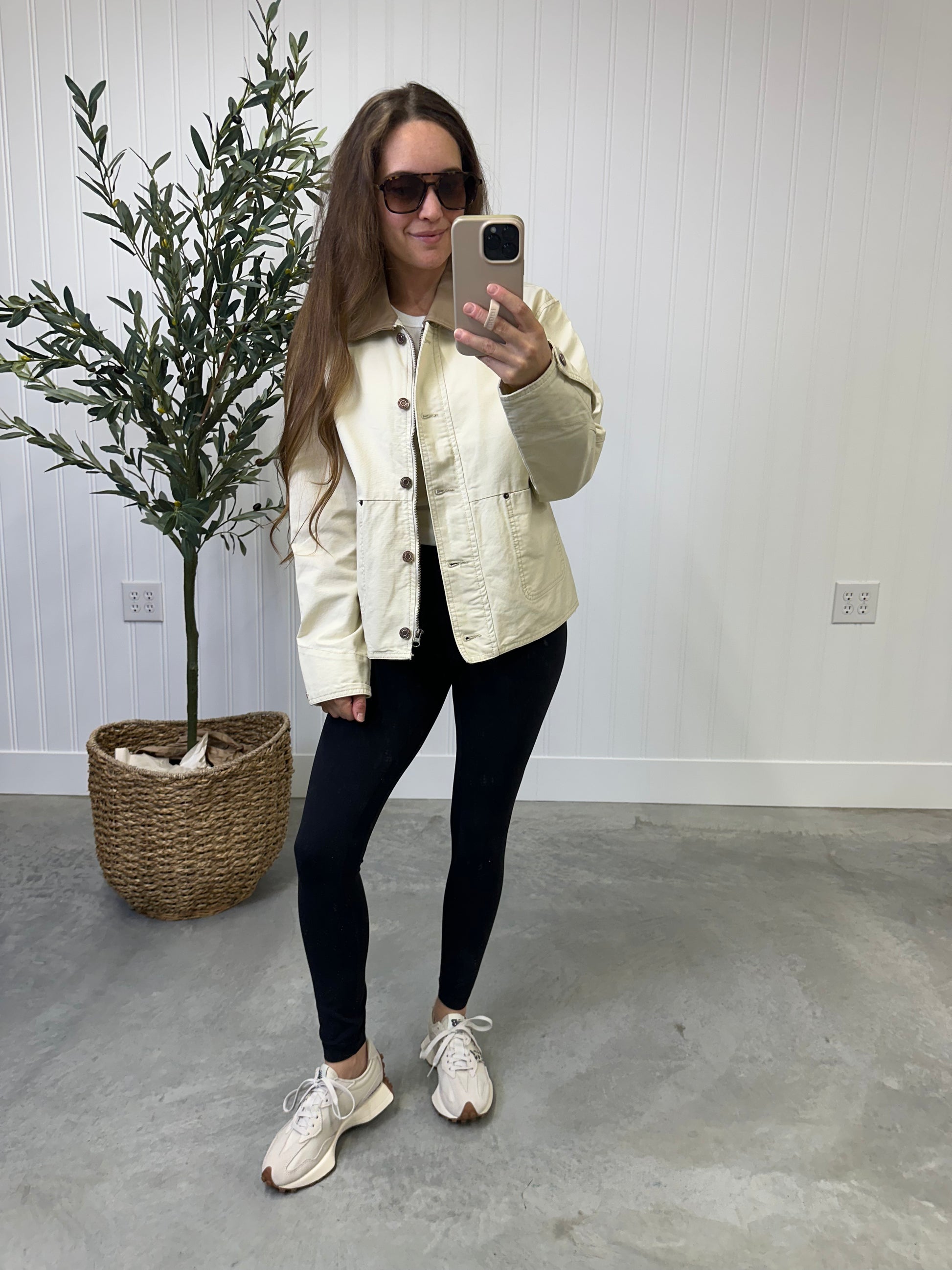 The Paige Barn Jacket in Ecru