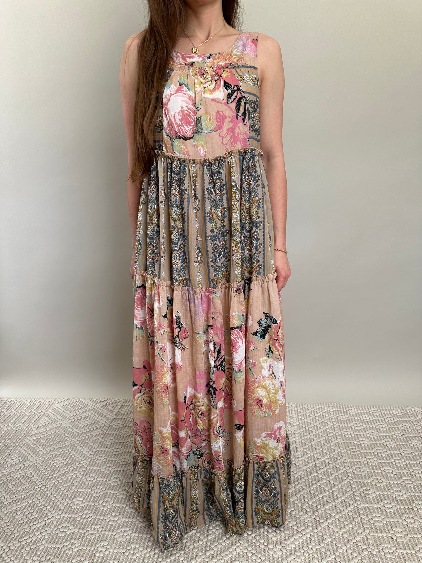 Floral Boho Midi Dress