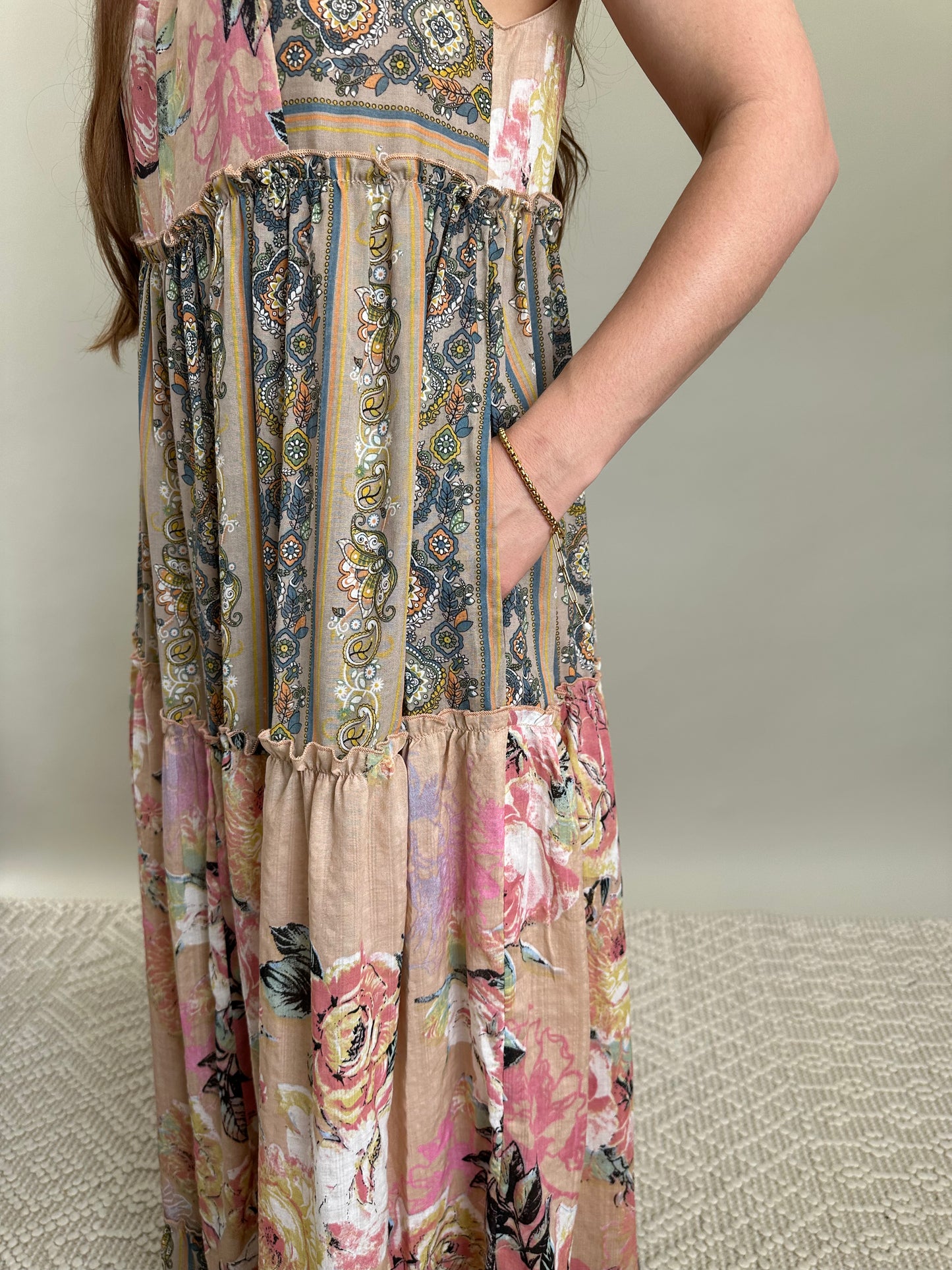 Floral Boho Midi Dress