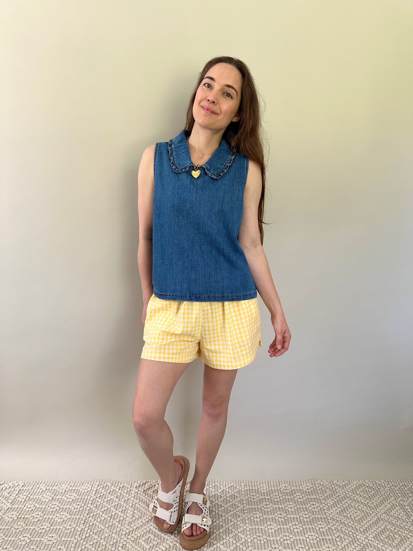 Lila Collared Denim Top