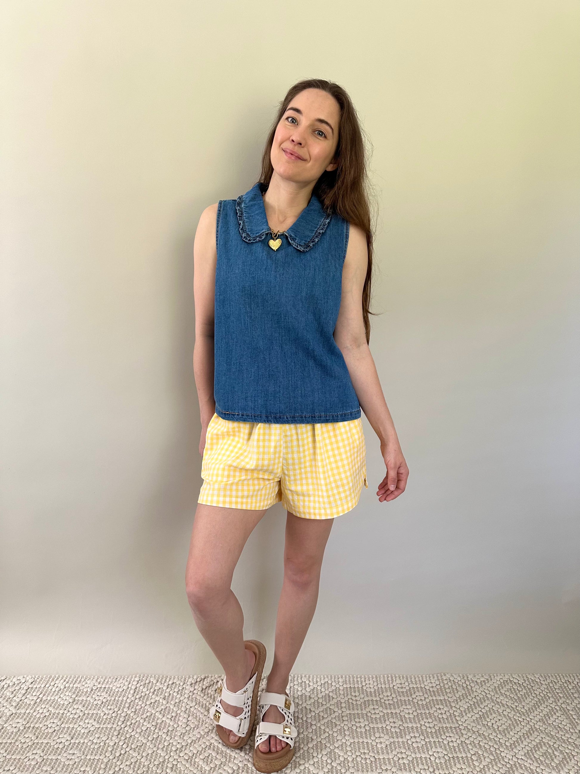 Lila Collared Denim Top