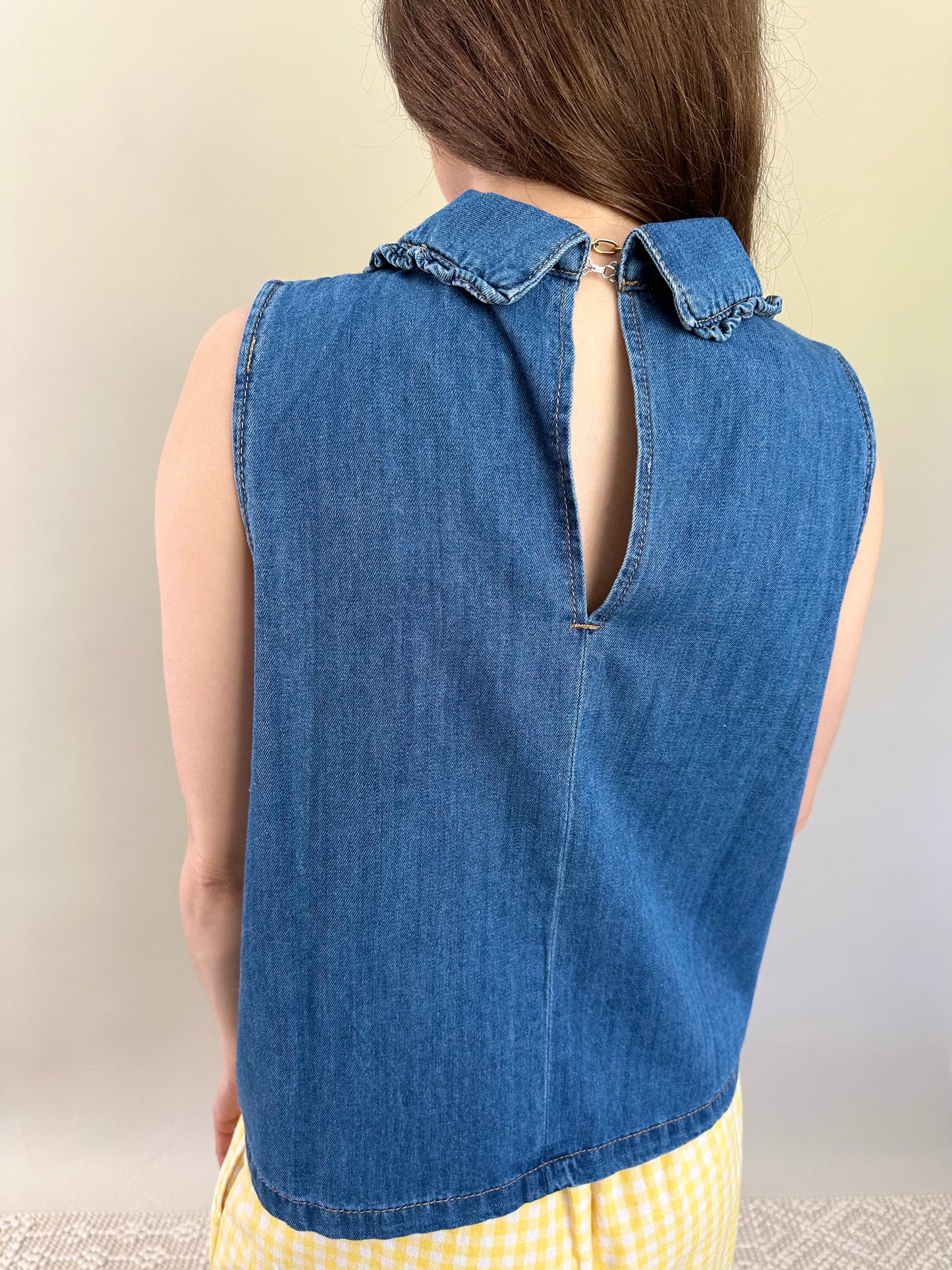 Lila Collared Denim Top