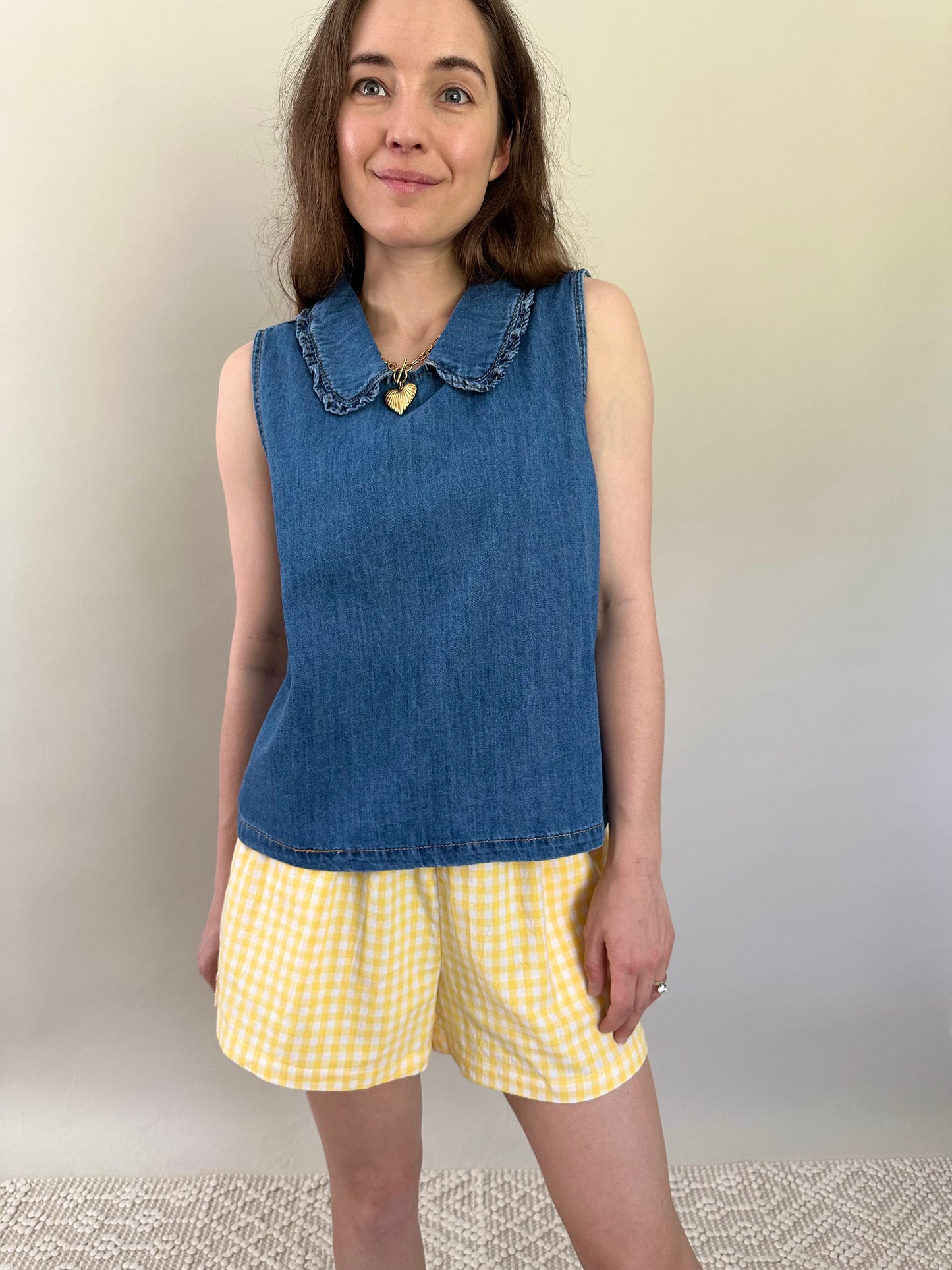 Lila Collared Denim Top