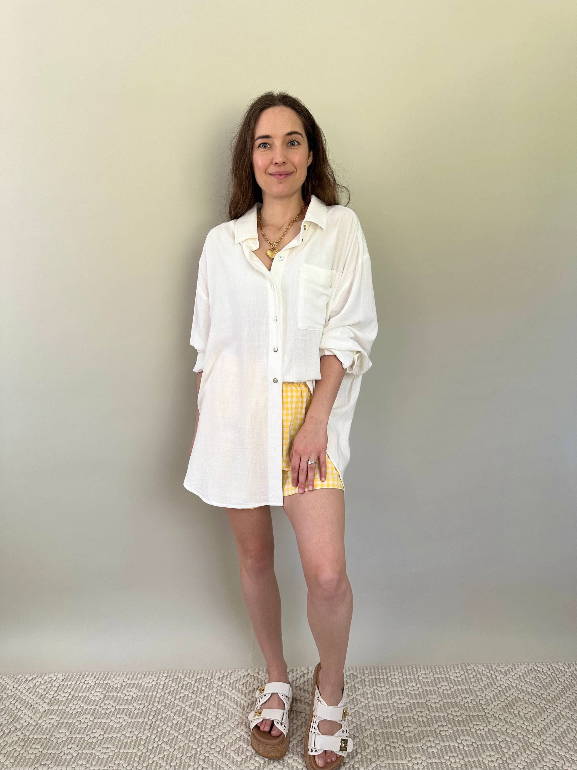 Elowen Linen Blend Button Up Shirt