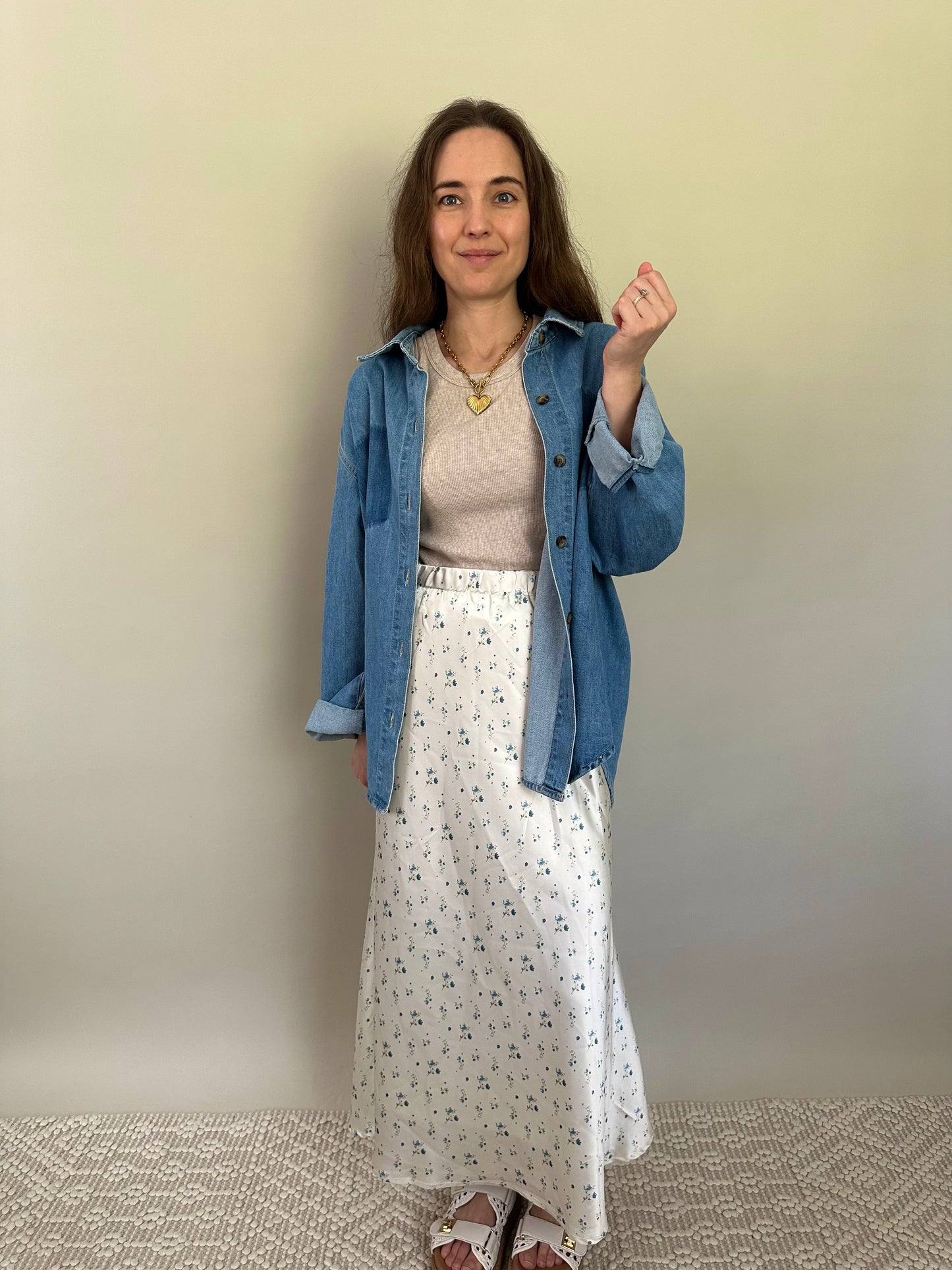 Ditsy Blue Floral Skirt