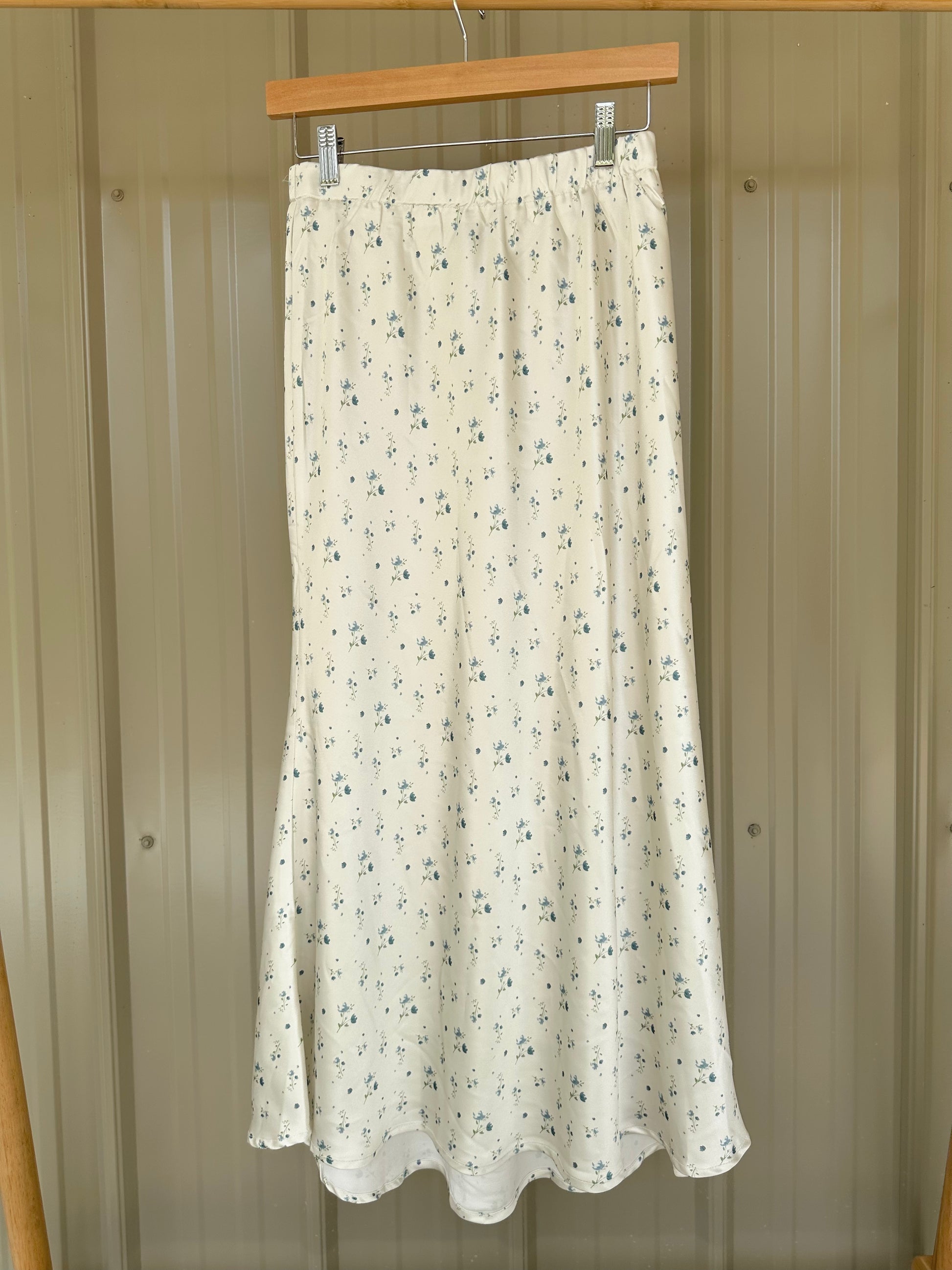 Blue Blossom Floral Skirt