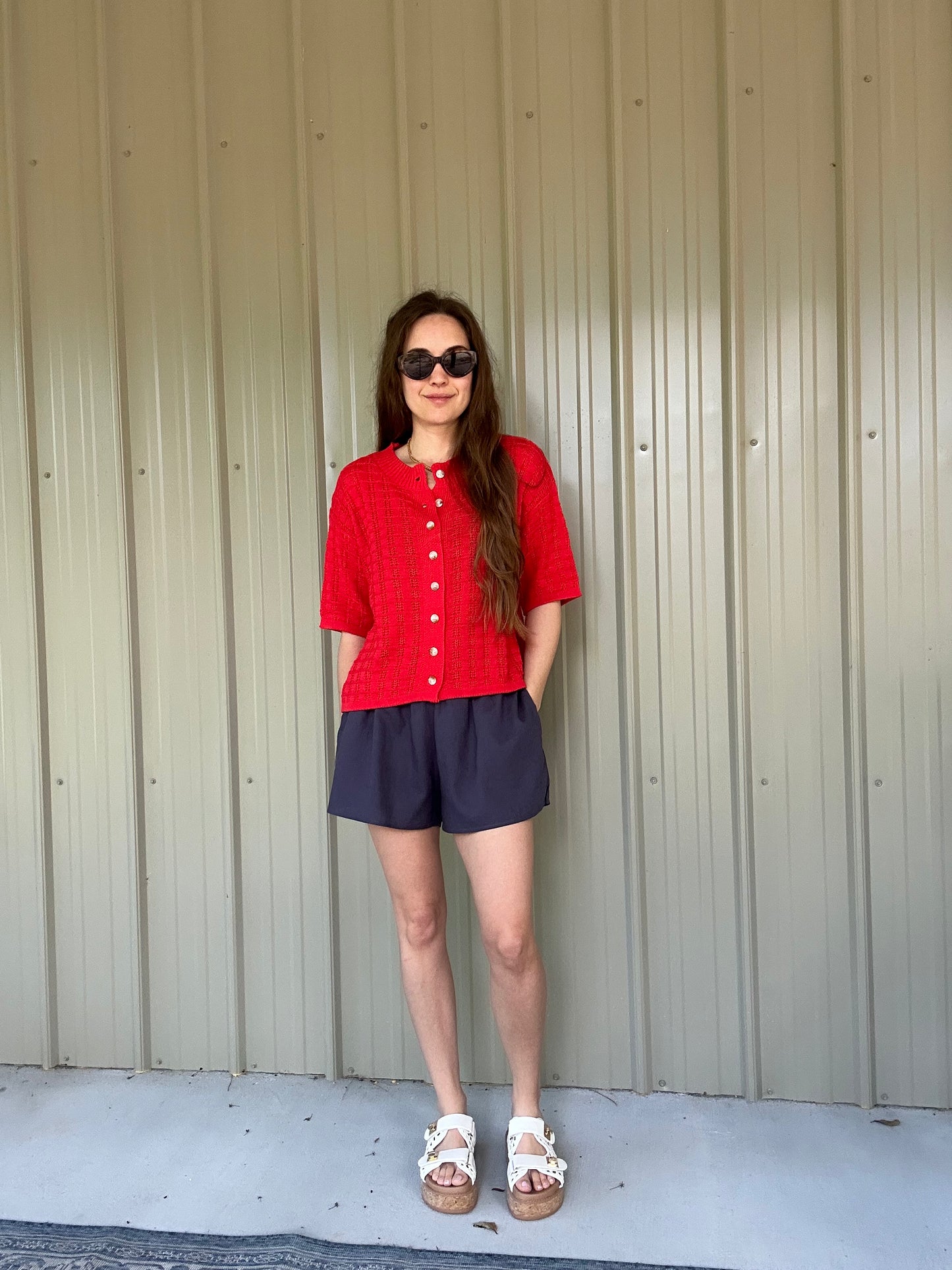 Poppy Knit Button Up Cardigan
