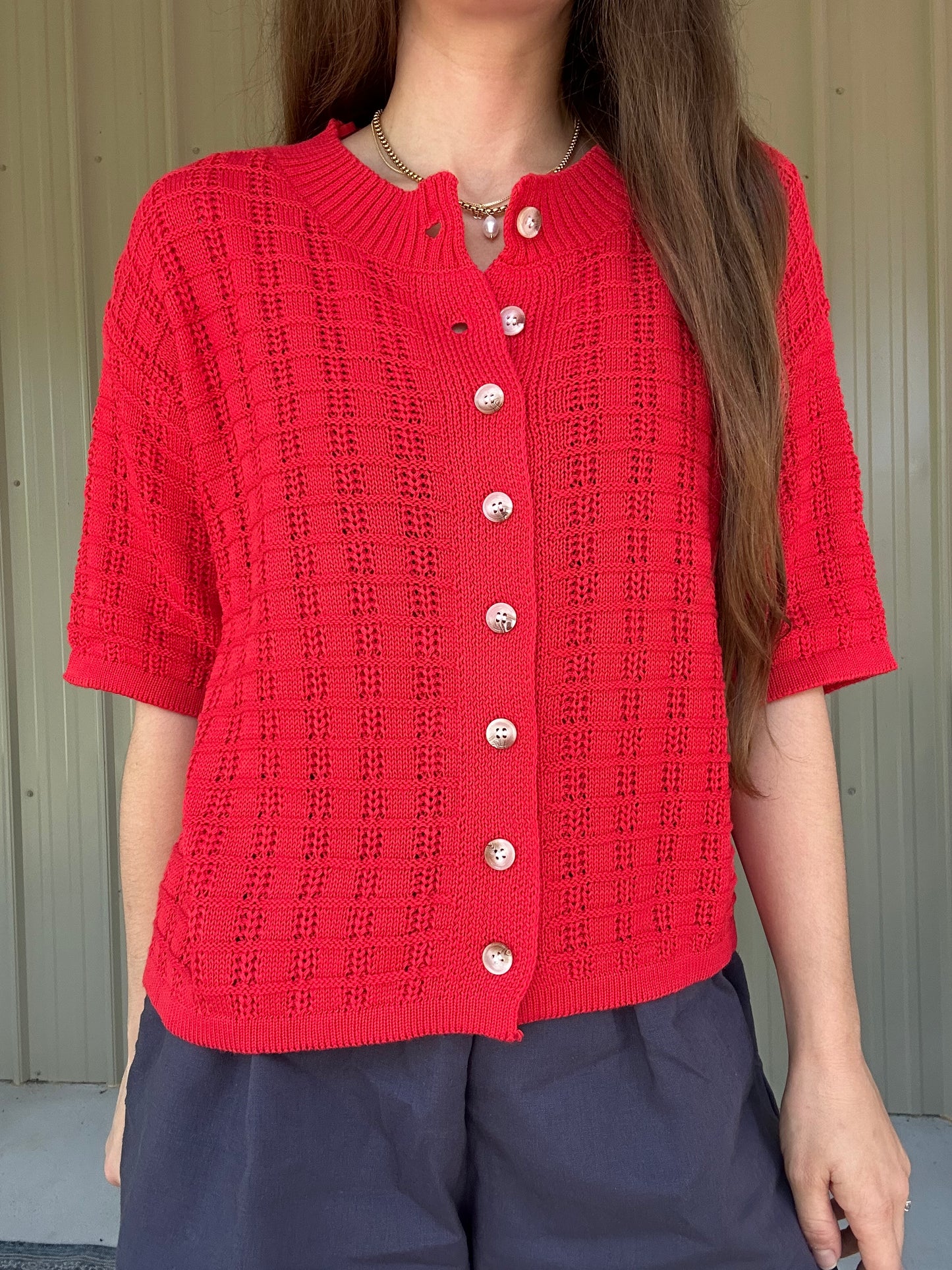Poppy Knit Button Up Cardigan