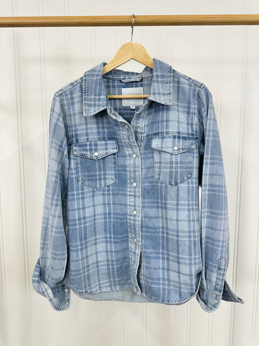 Levy Denim Plaid Shacket