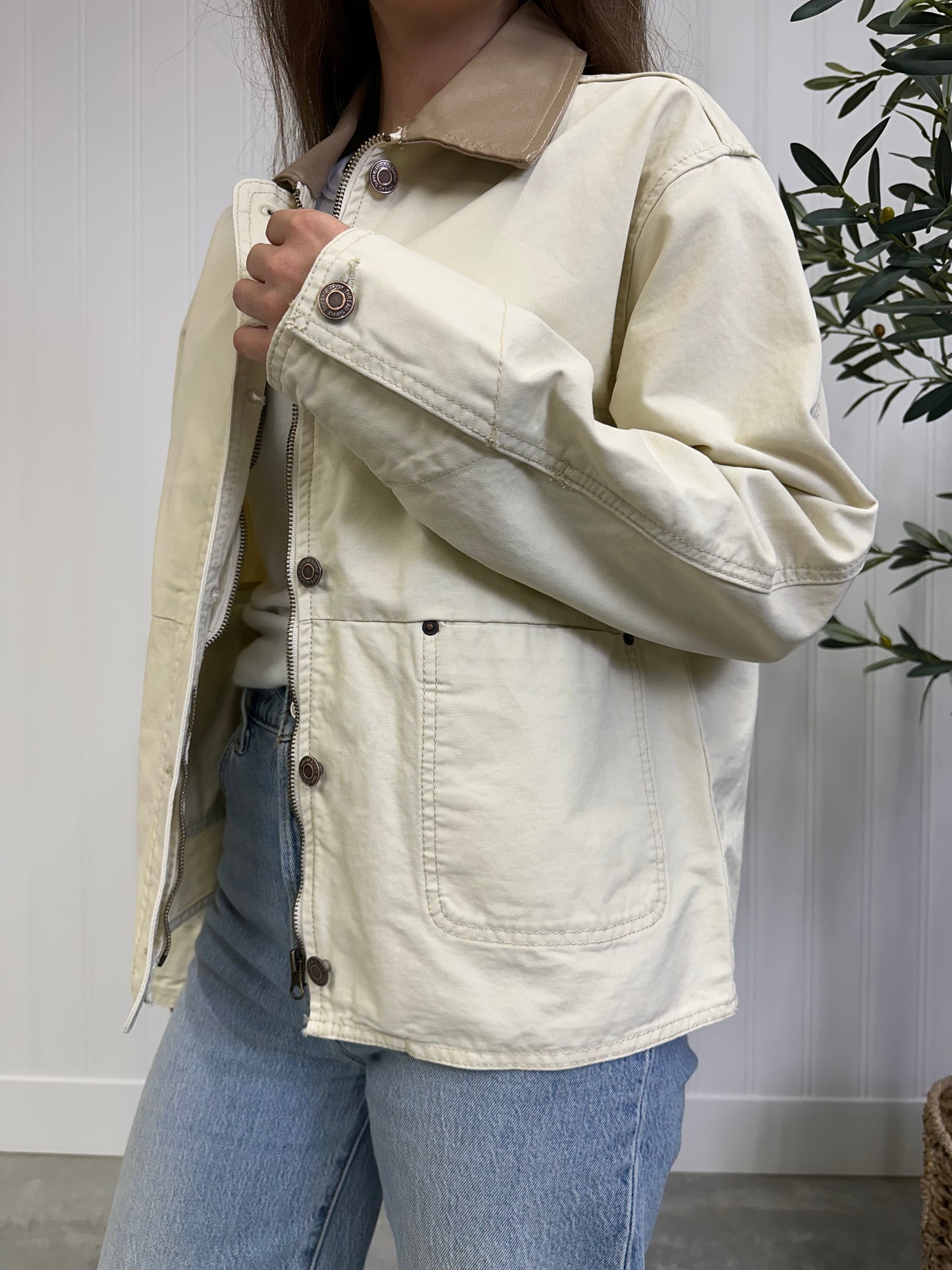 The Paige Barn Jacket in Ecru