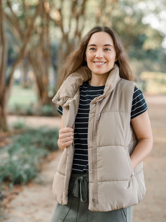 Mocha Puffer Vest