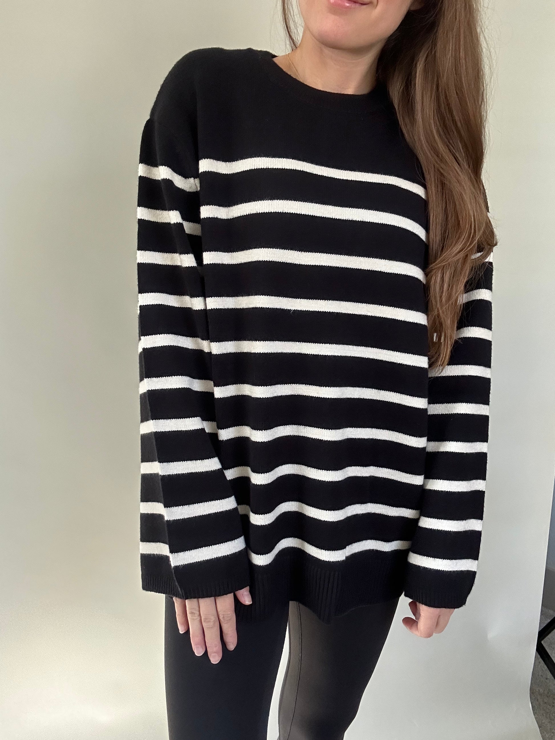 Black & White Striped Sweater