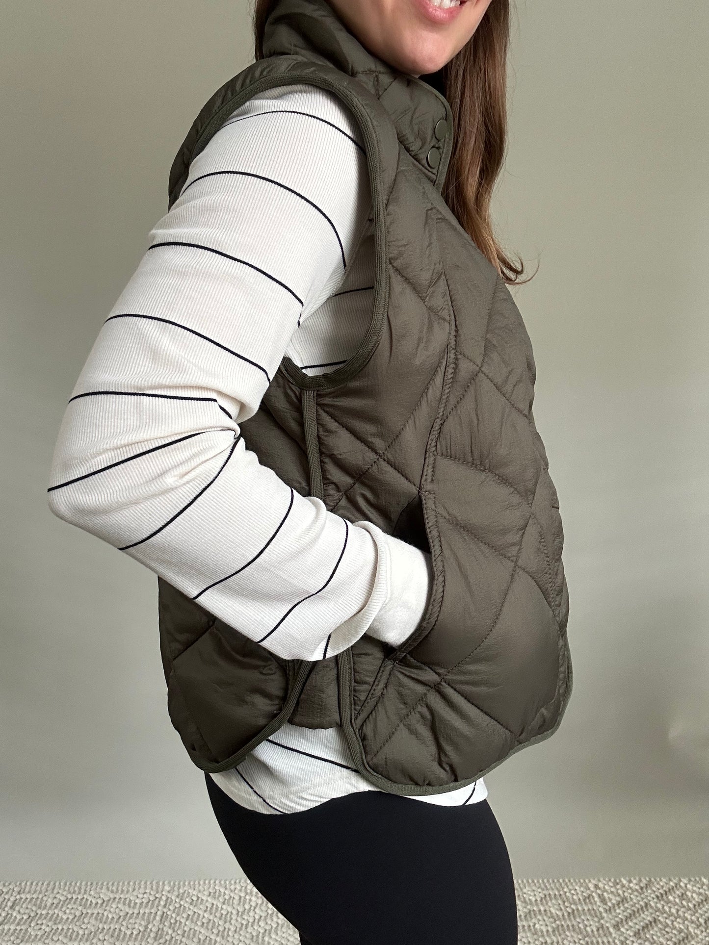 Quilted Puffer Vest with Pockets
