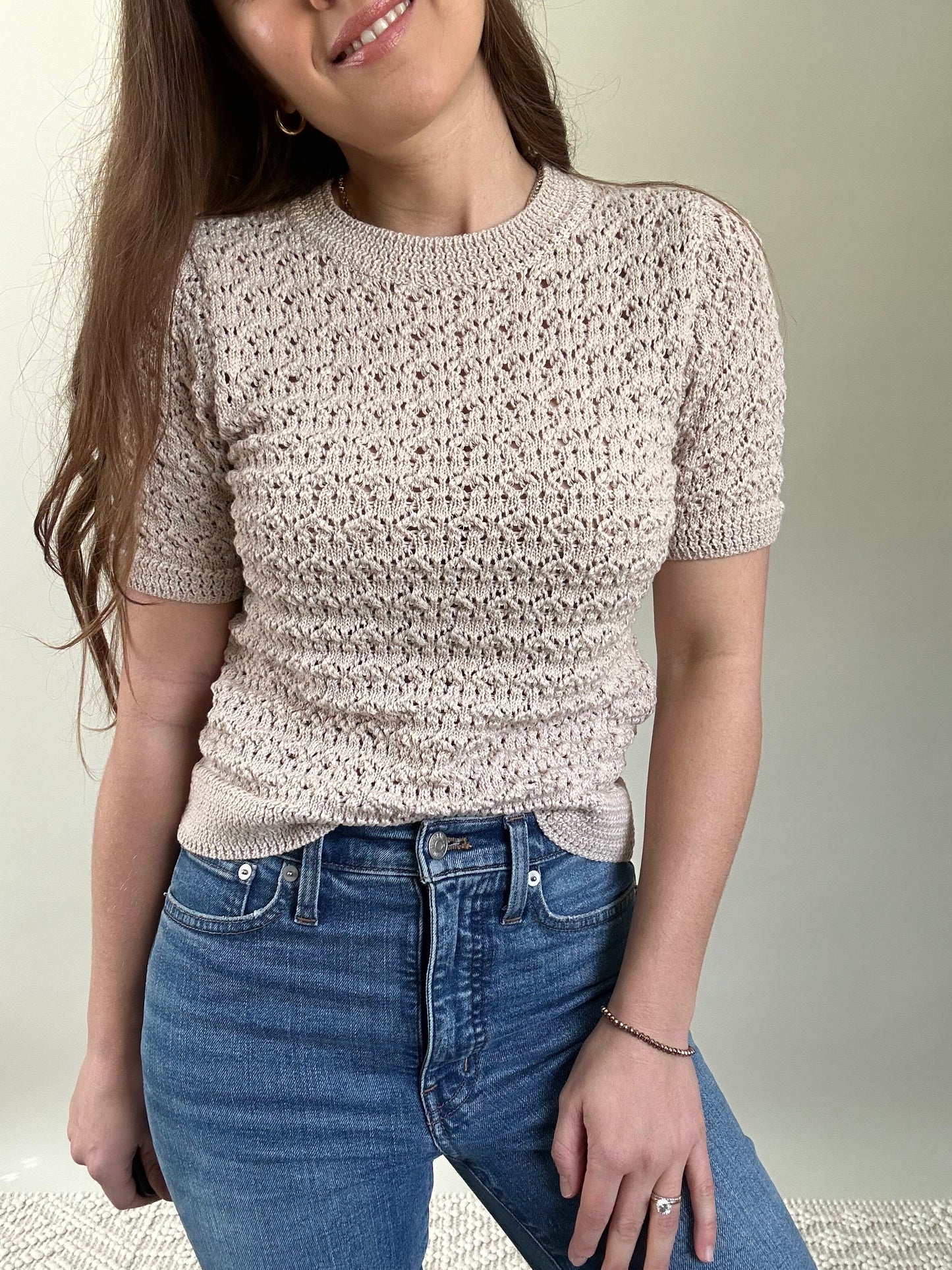 Crochet Short Sleeve Top