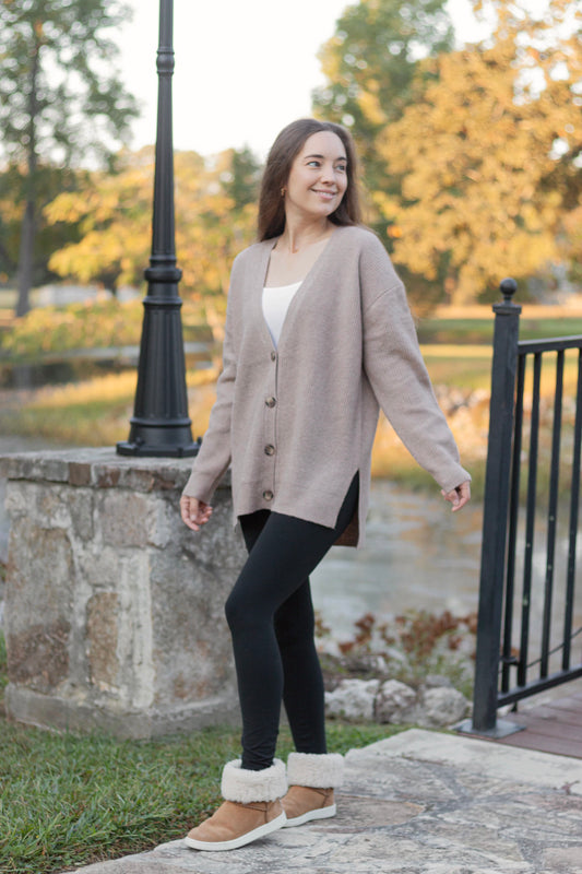 Mocha Button Up Cardigan