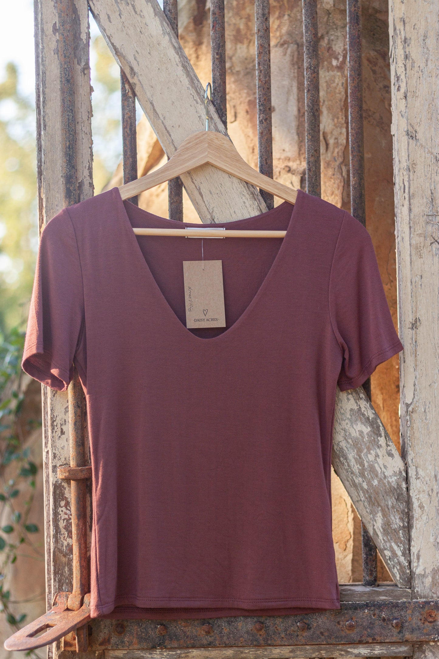 Bordeaux Double Layered Top