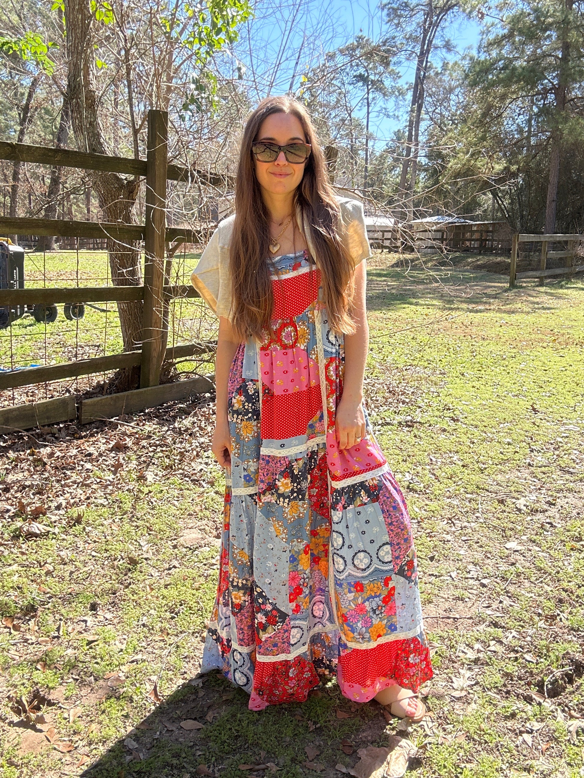 Vintage Floral Maxi Dress