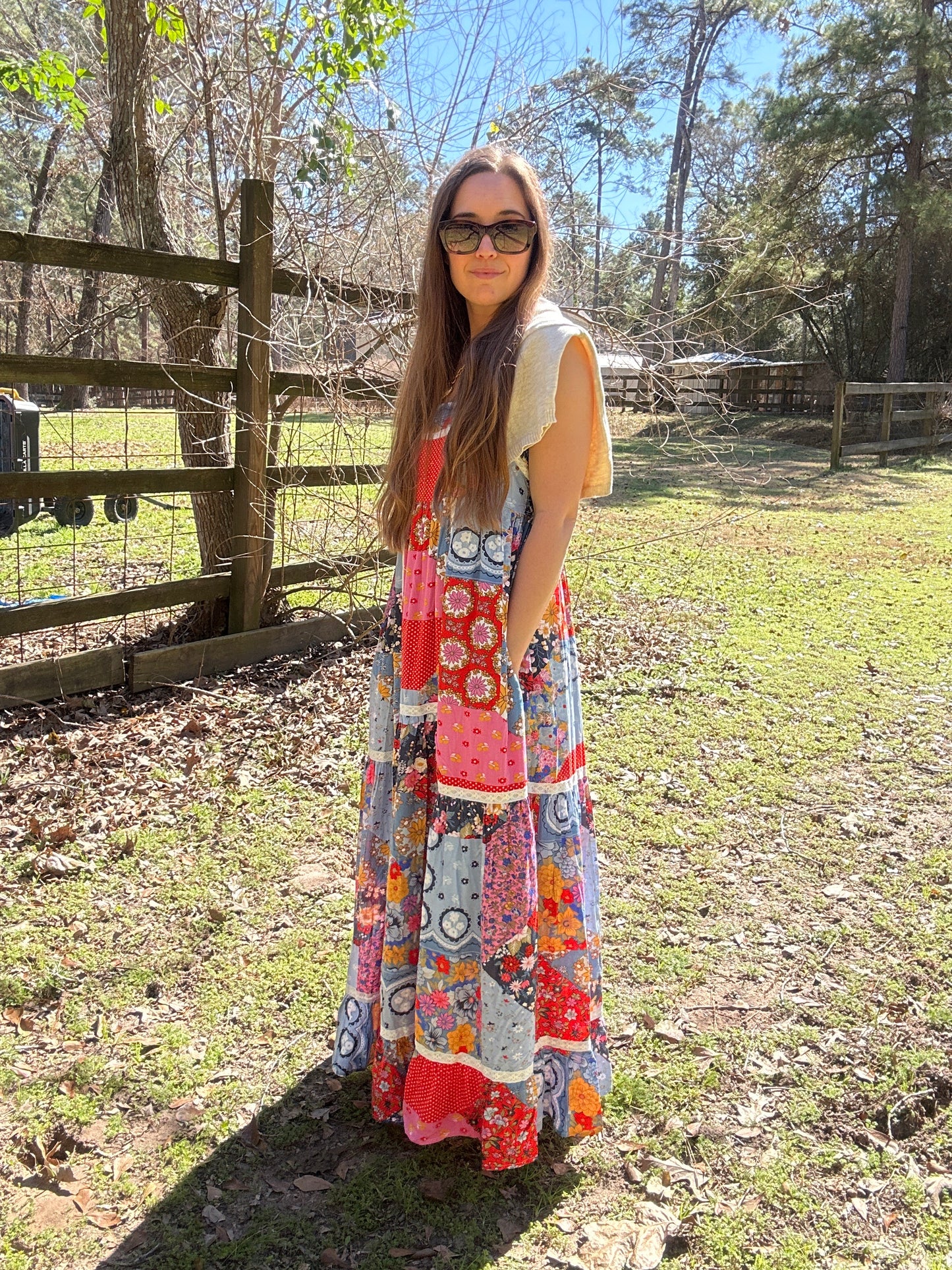 Vintage Floral Maxi Dress