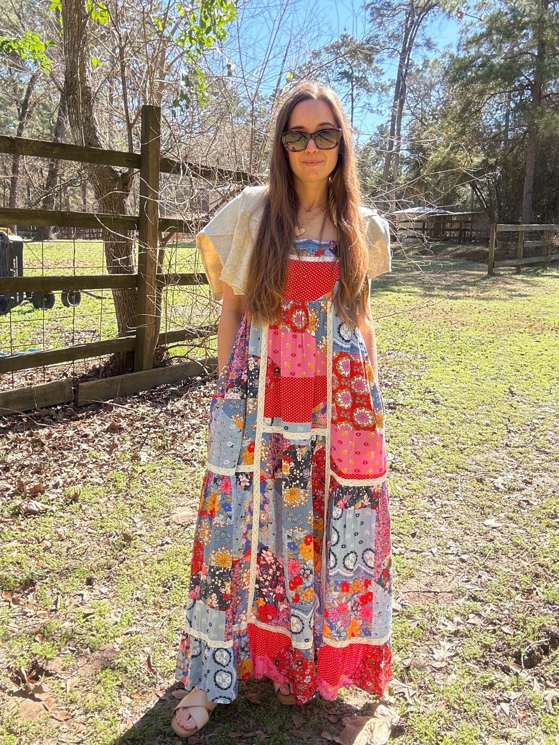 Vintage Floral Maxi Dress