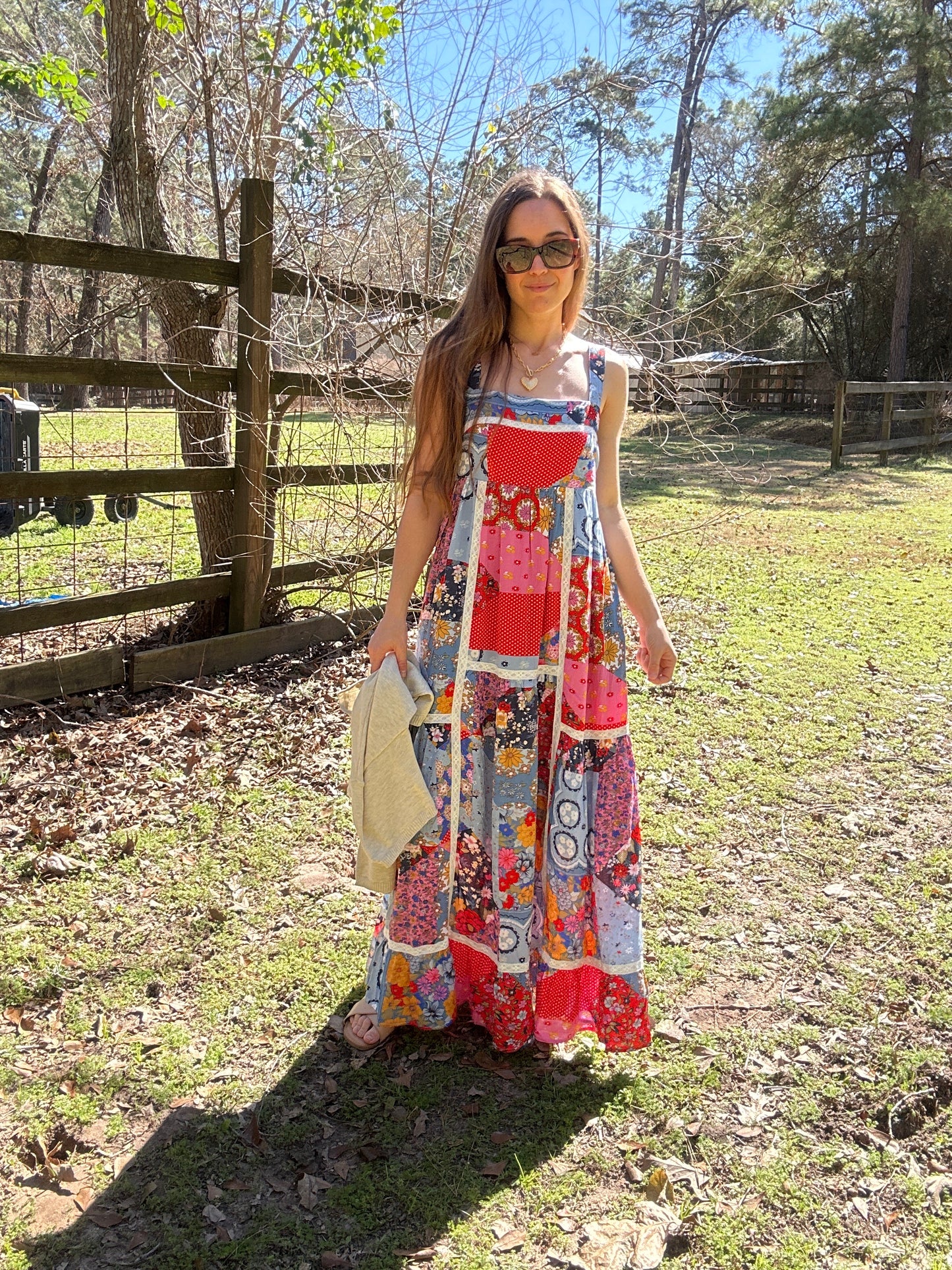 Vintage Floral Maxi Dress