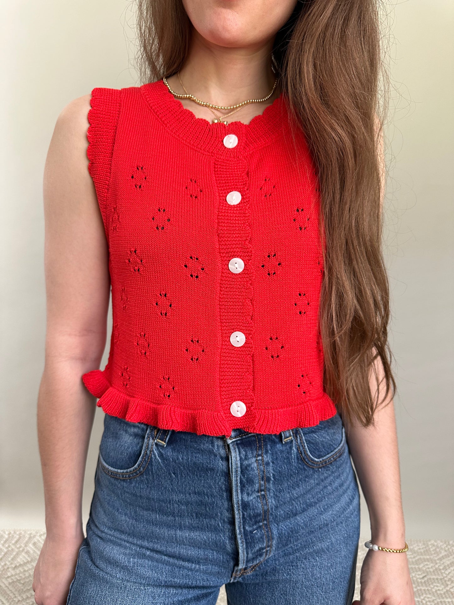 Cherry On Top Knit Tank