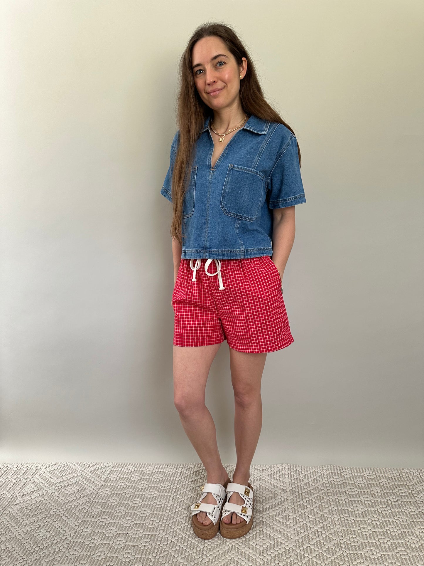 Sunday Picnic Shorts in Red