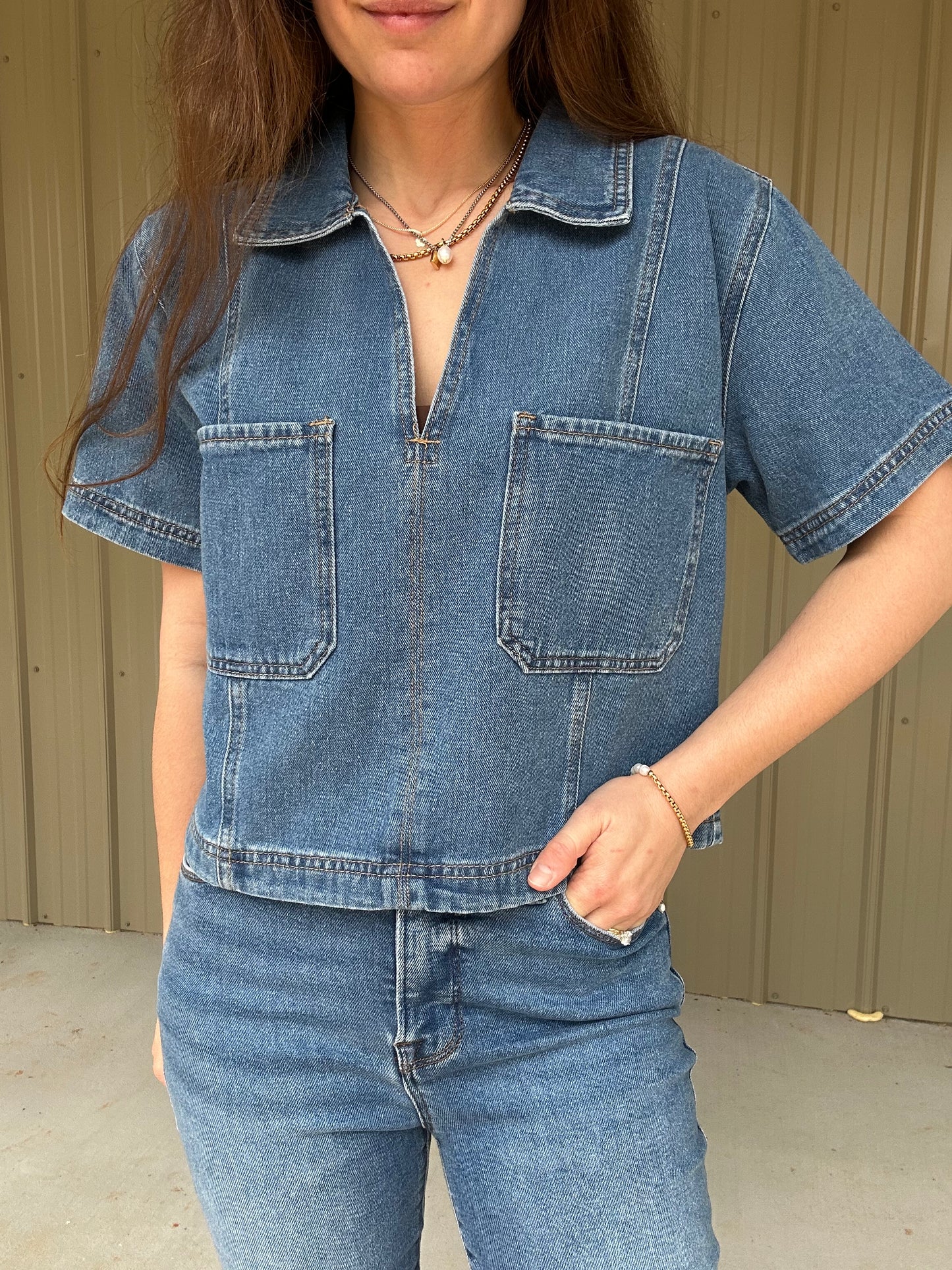 Arden Denim Top