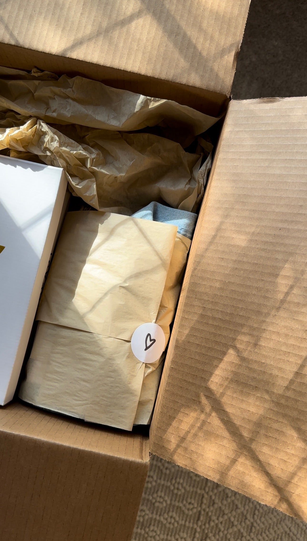 shipping a package of clothes. clothing order.