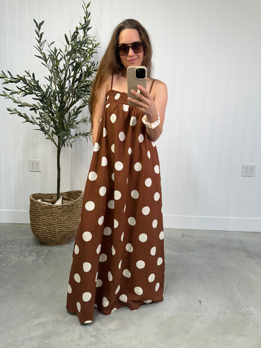 Dottie Dress in Chocolate