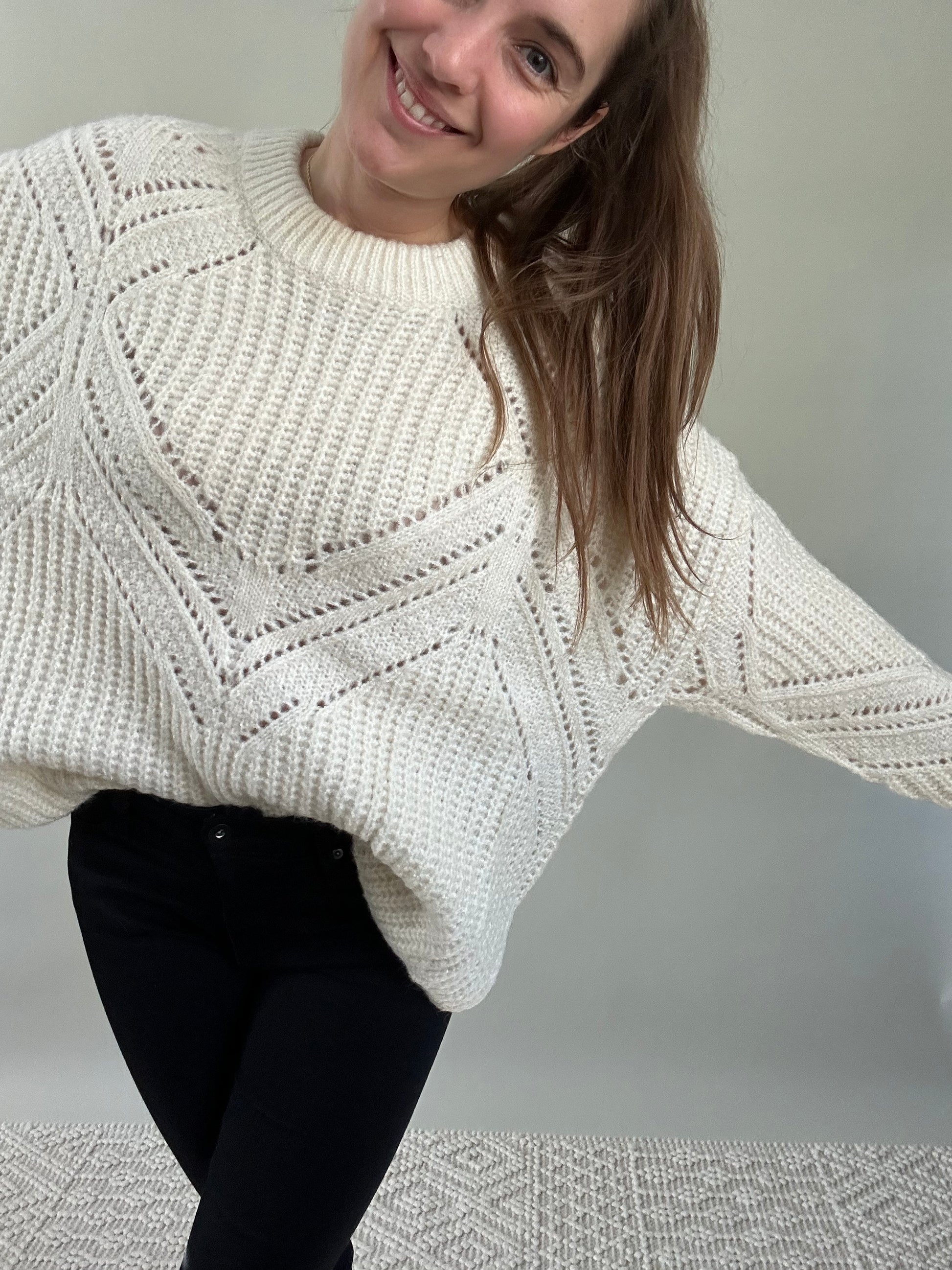 The Julia Sweater - ivory cable knit